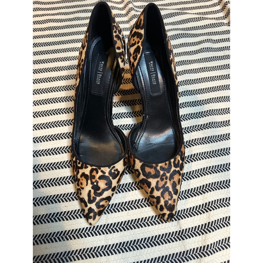 White House Black Market Leopard Print Pointed Toe Stiletto Heels Women's‎